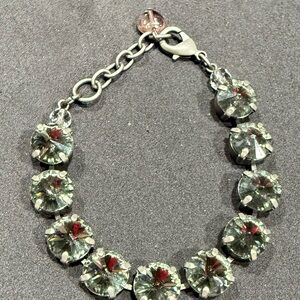 Sabika Silver Bracelet with Crystal Accents